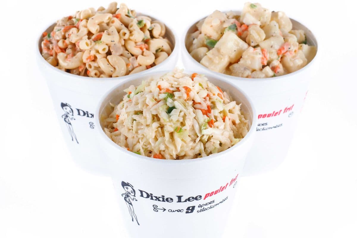 Salads (Potato, Macaroni and Chicken, and Coleslaw)