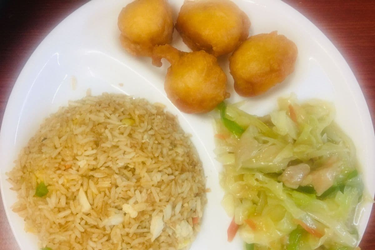 Combo No 6. Chicken Fried Rice, Chicken Chop Suey ,Chicken Balls (4 pcs)