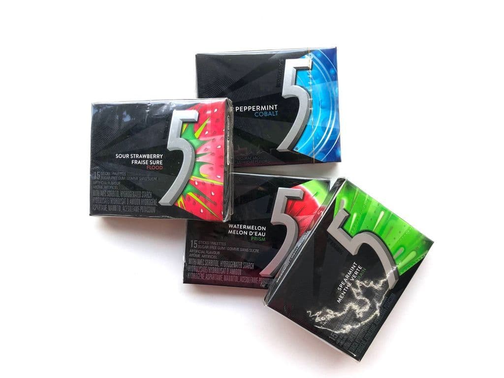5 Gum  (15 sticks)