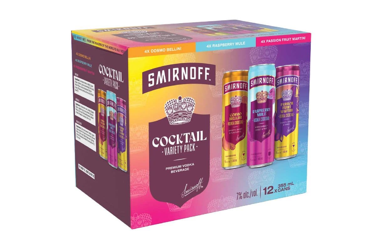 Smirnoff Cocktail Variety Pack (12 x 355 ml)