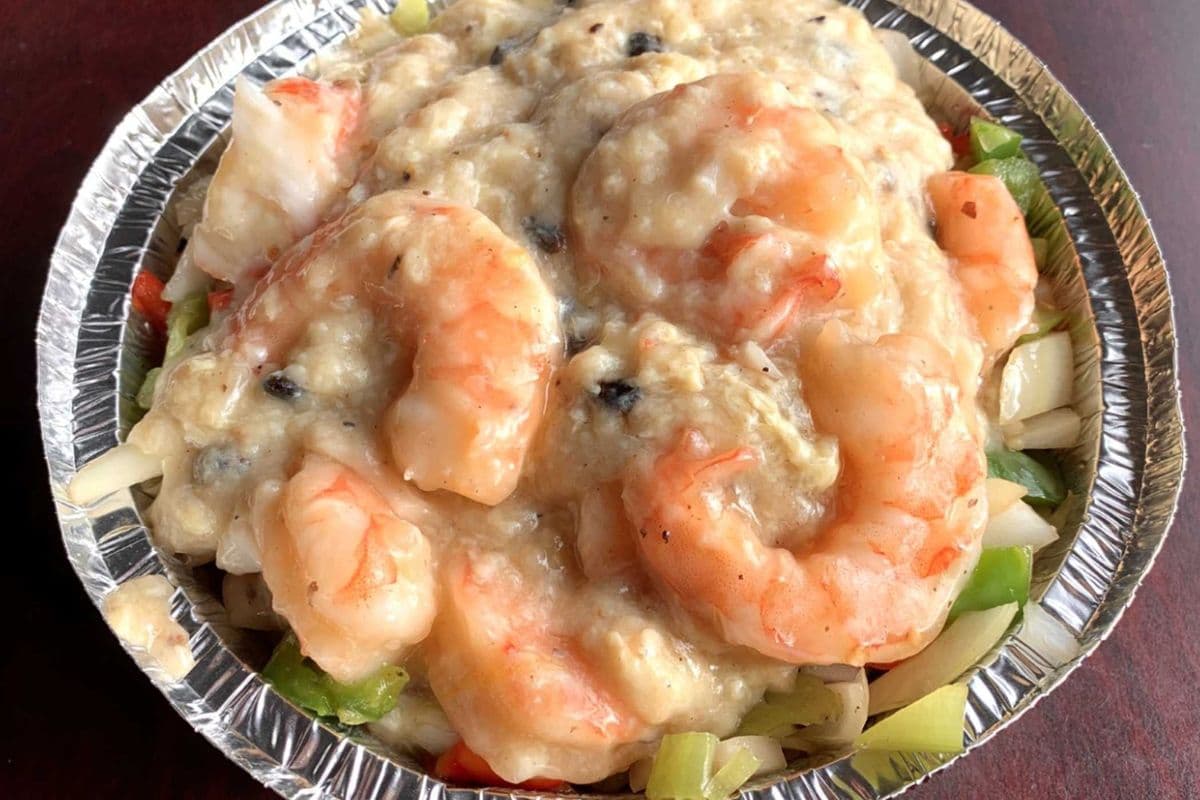 76. Shrimp with Lobster Sauce