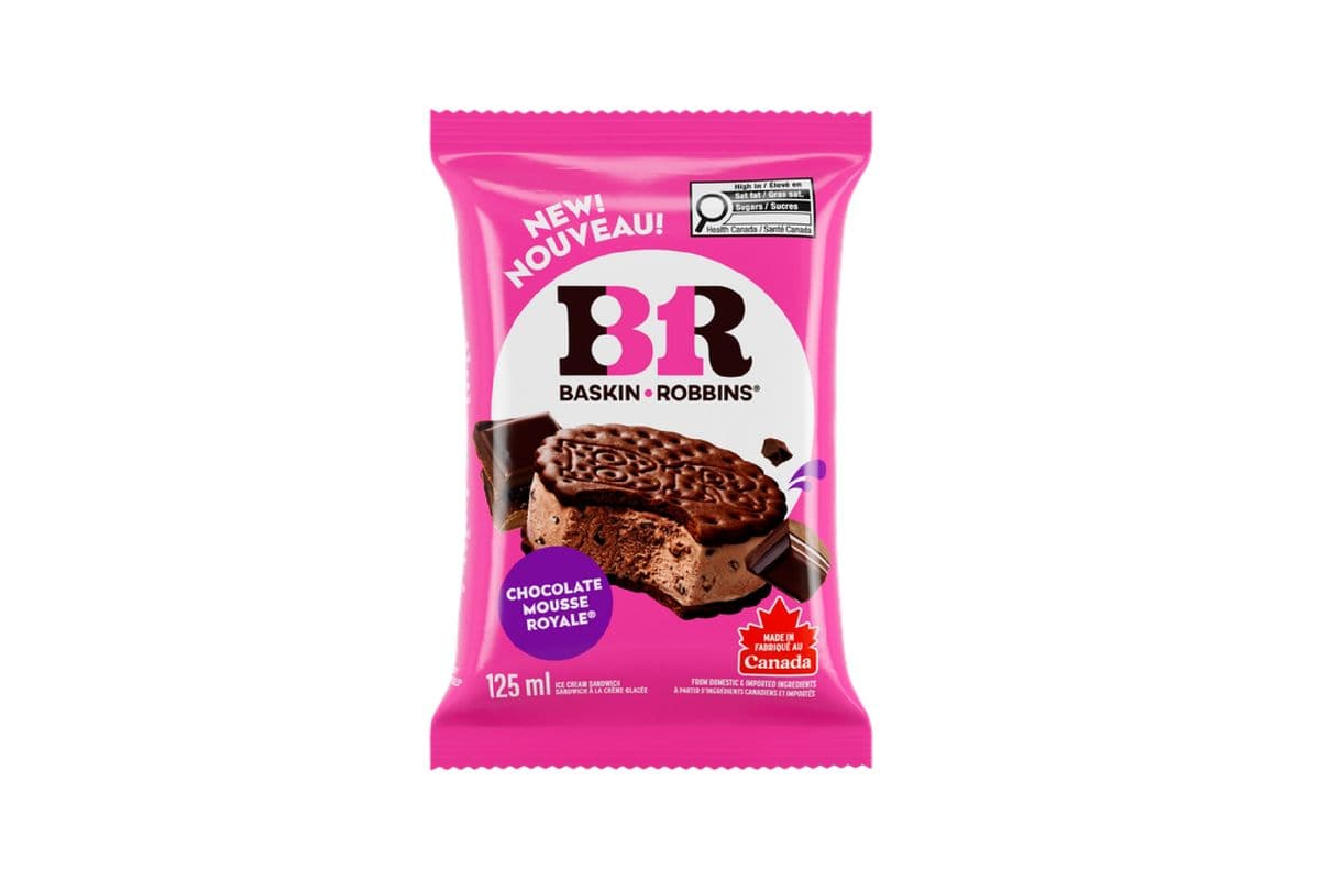 Baskin Robbins Chocolate Mousse Royale Ice Cream Sandwich (125 ml)
