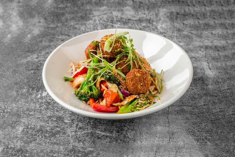 Falafel Sesame Ginger Rice Bowl