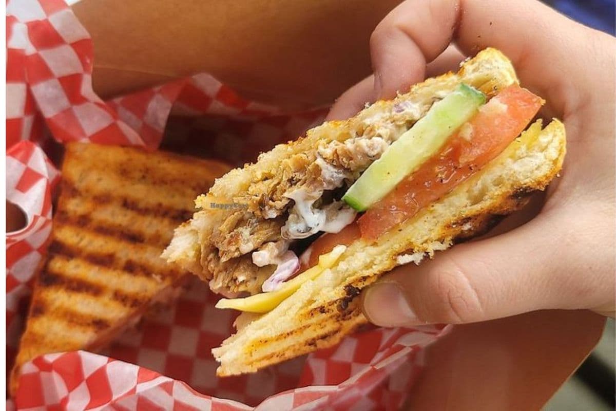 Chickun Souvlaki Grilled Cheeze Sandwich