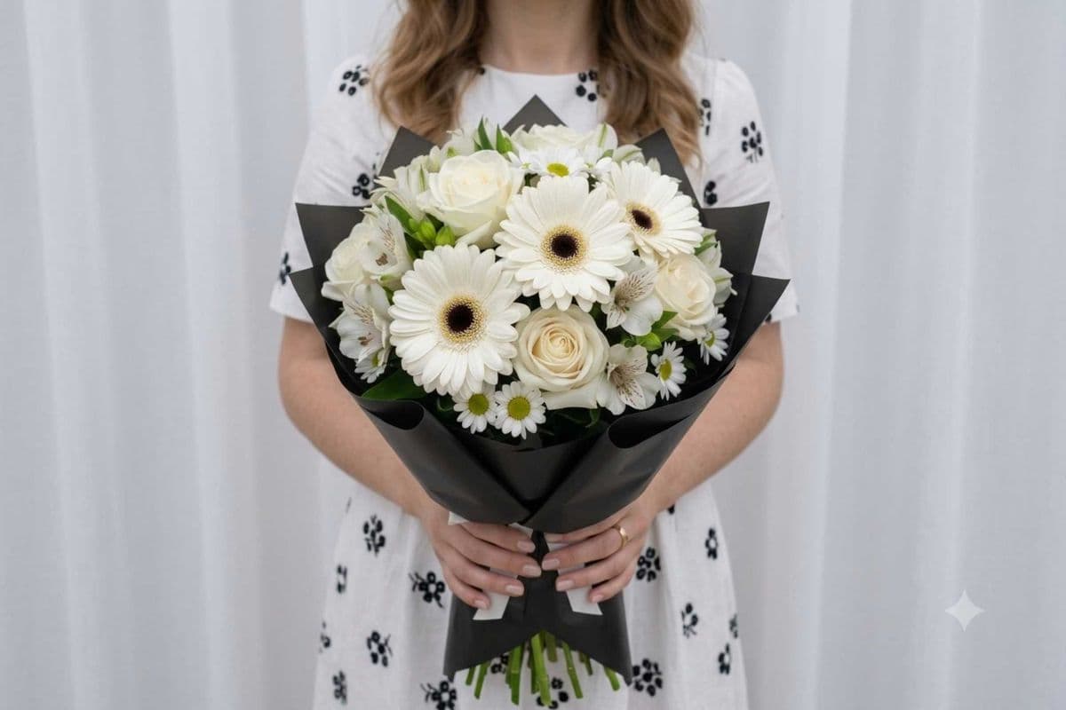 White & Black Floral Masterpiece
