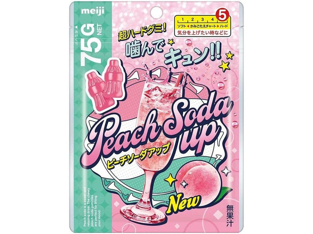Meiji Peach Soda Up Japanese Gummies 75g Asian Gummy Candies