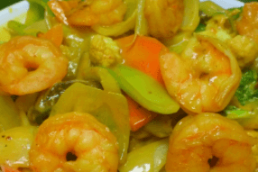 Prawns in Curry Sauce 咖喱虾球