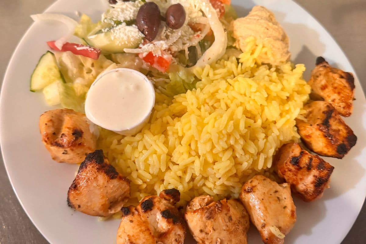 Chicken Souvlaki Dinner