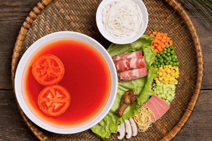 R3. Tomato Basil Rice Noodle Soup 番茄米線