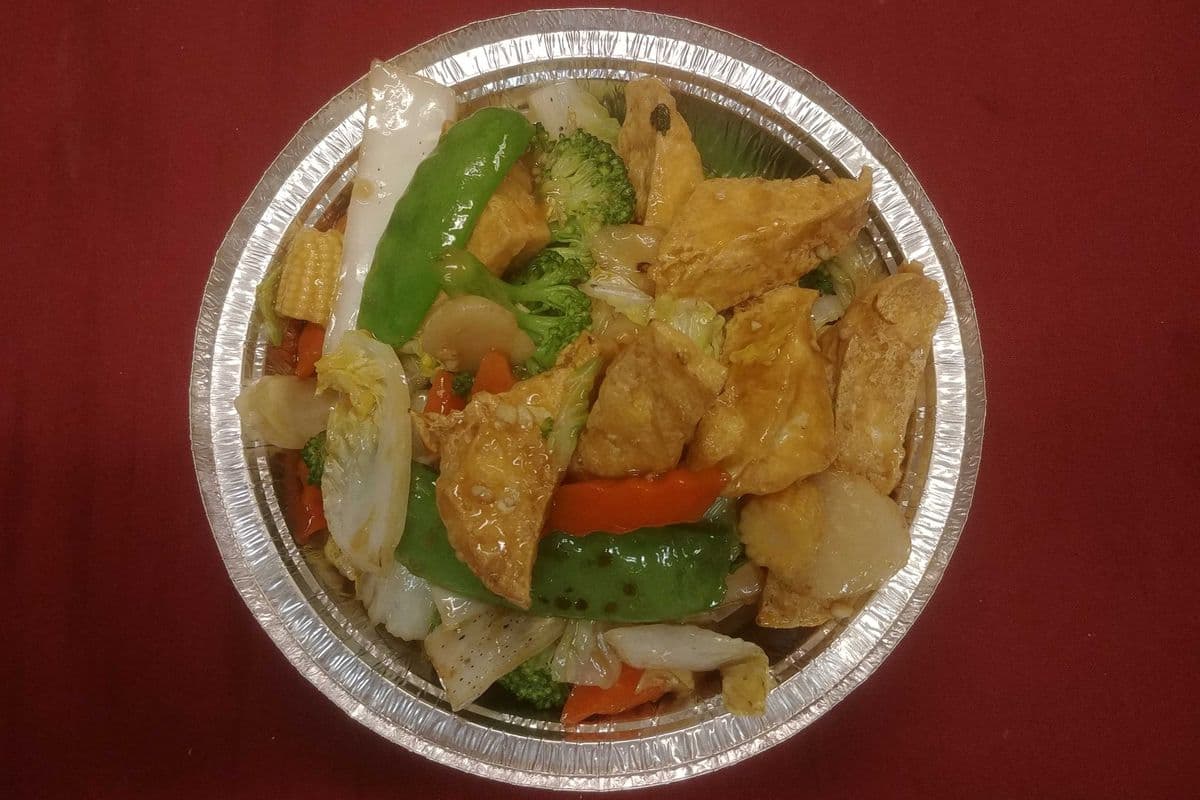 80. Tofu frit sauté aux légumes / Fried Tofu Sauteed with Vegetables
