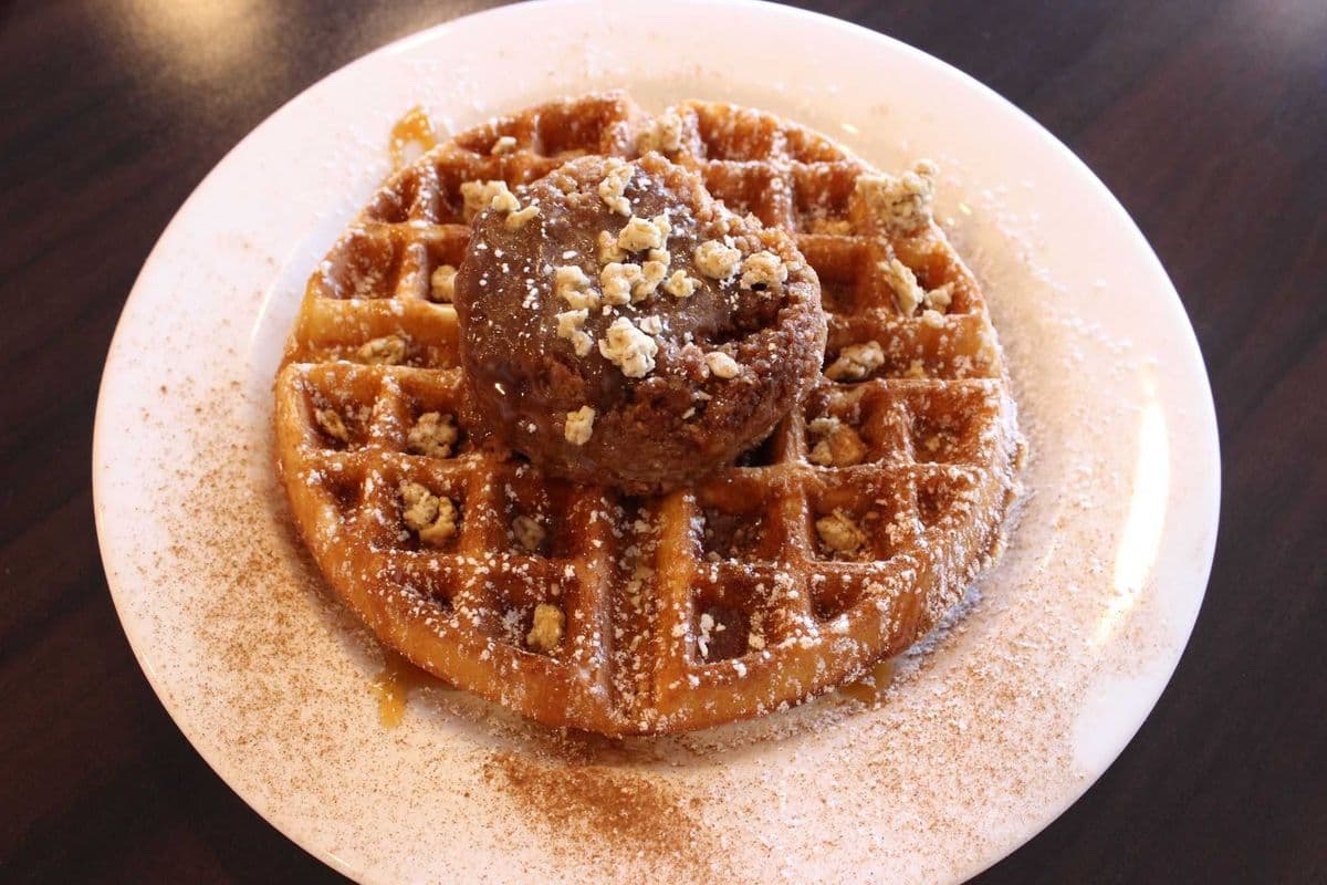 Warm Apple Crisp Waffle