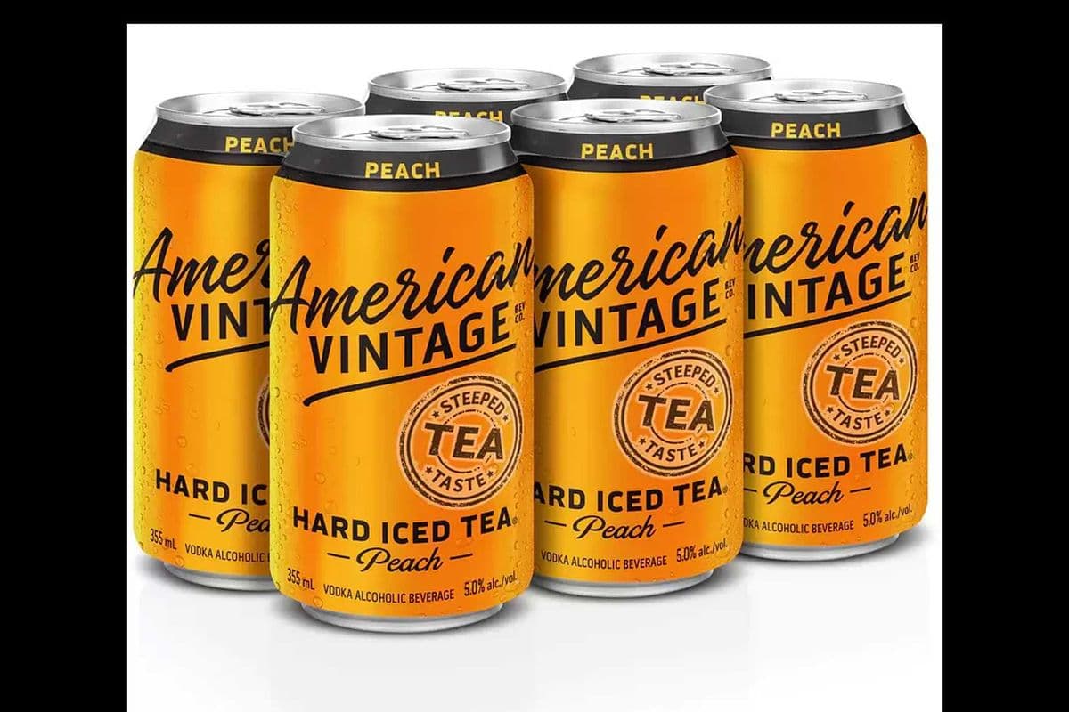 AMERICAN VINTAGE ICED TEA PEACH (6 x 355ML CANS) (6 x 355ML)