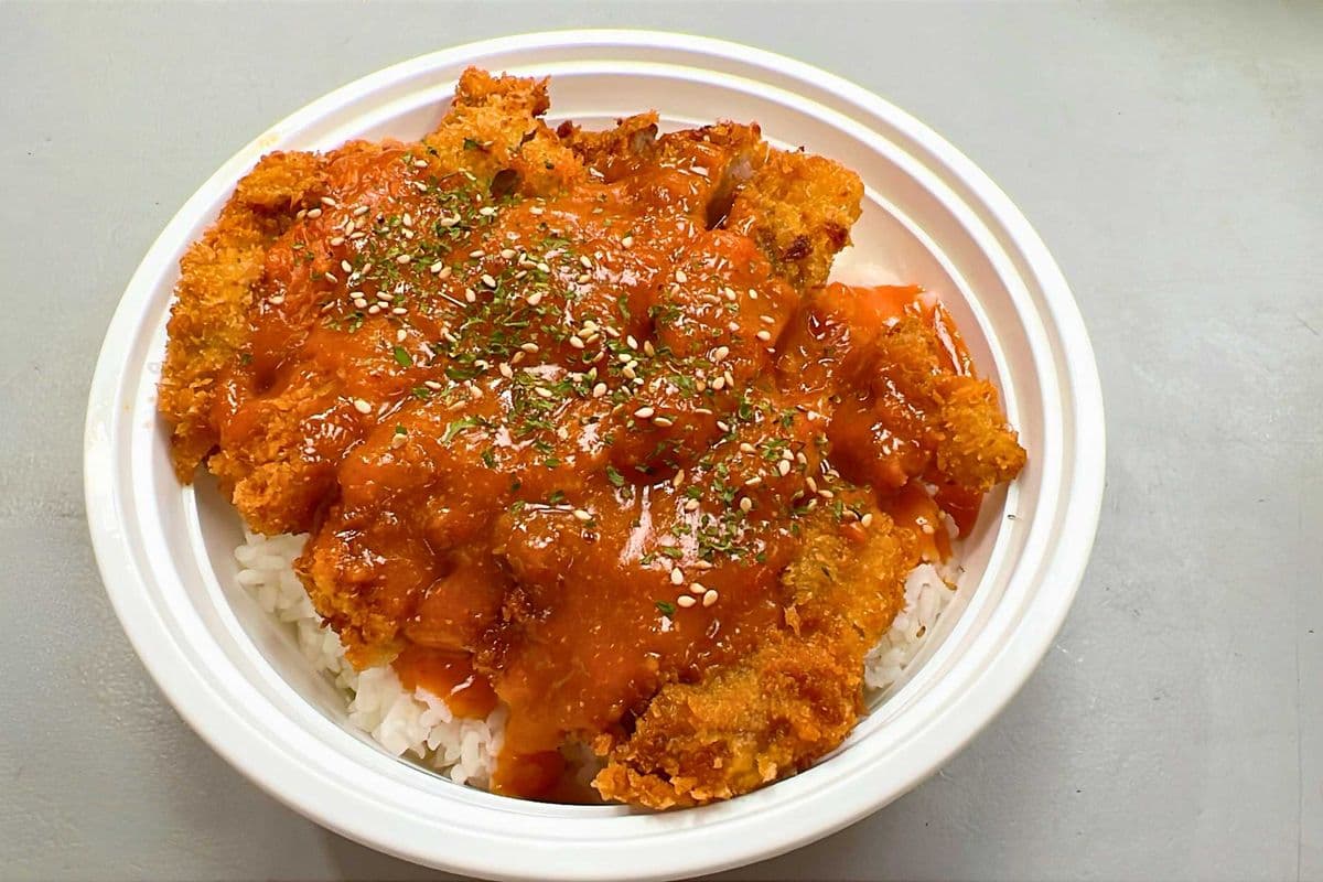 Spicy-sweet Miso Pork Katsu Rice Bowl