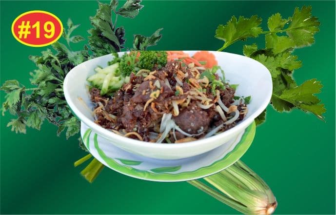19. Pan-Fried Lemongrass Beef with Vermicelli and Salad - Bun Bo Nuong