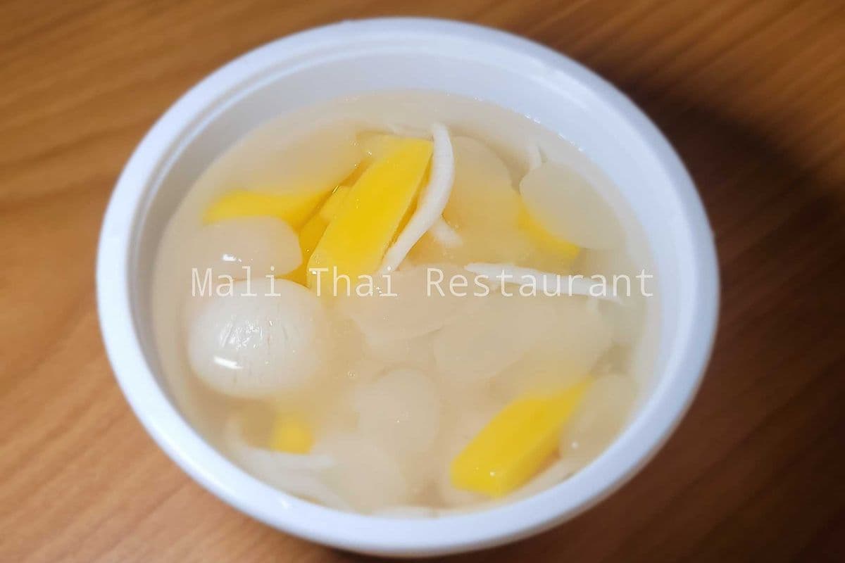 Mix Thai fruits in coconut milk