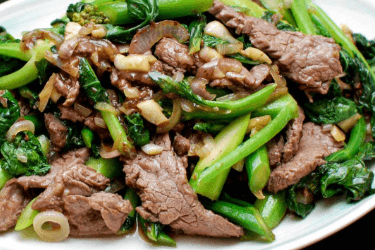 50. Beef and Chinese Greens