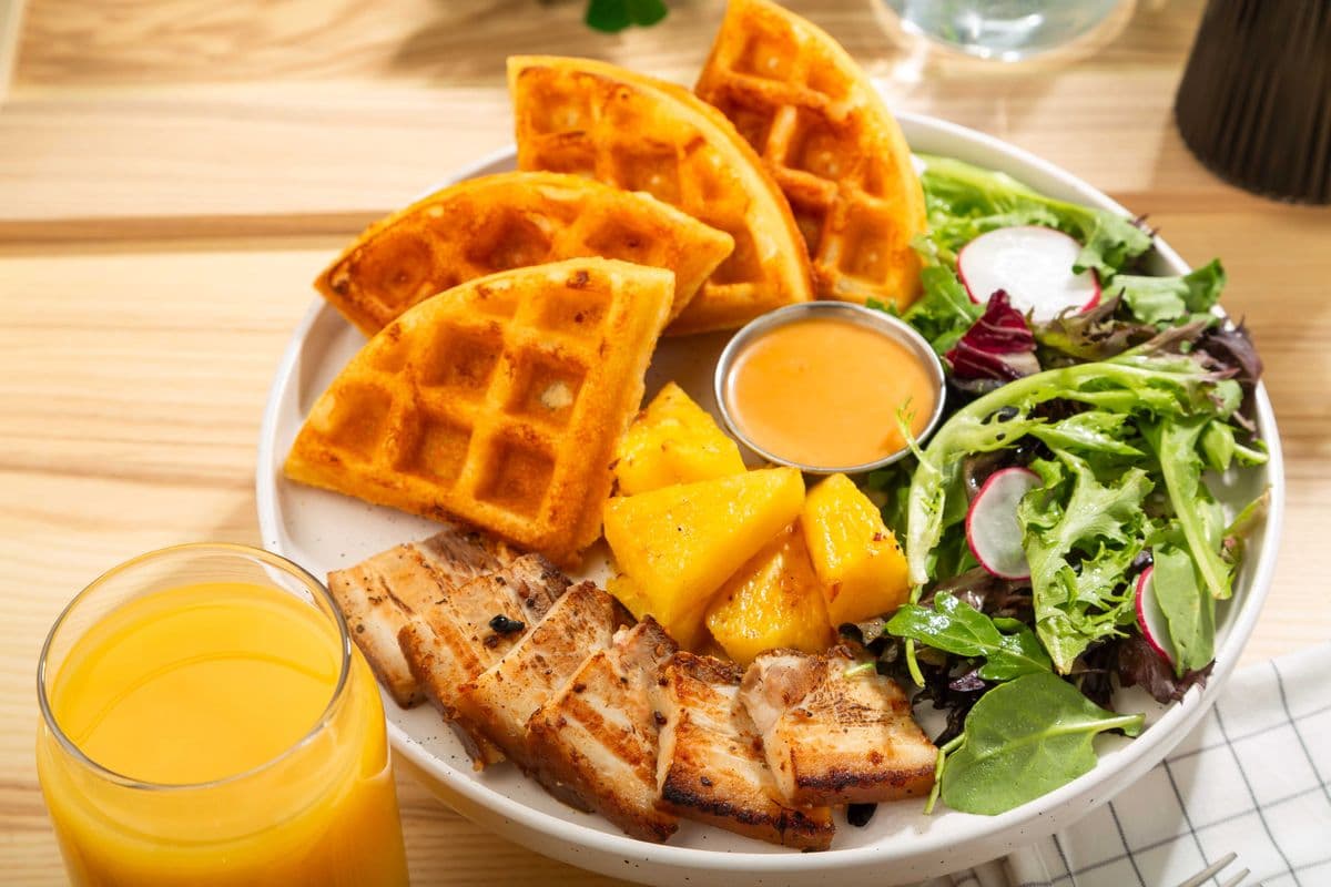E02. Pork Belly and Waffles