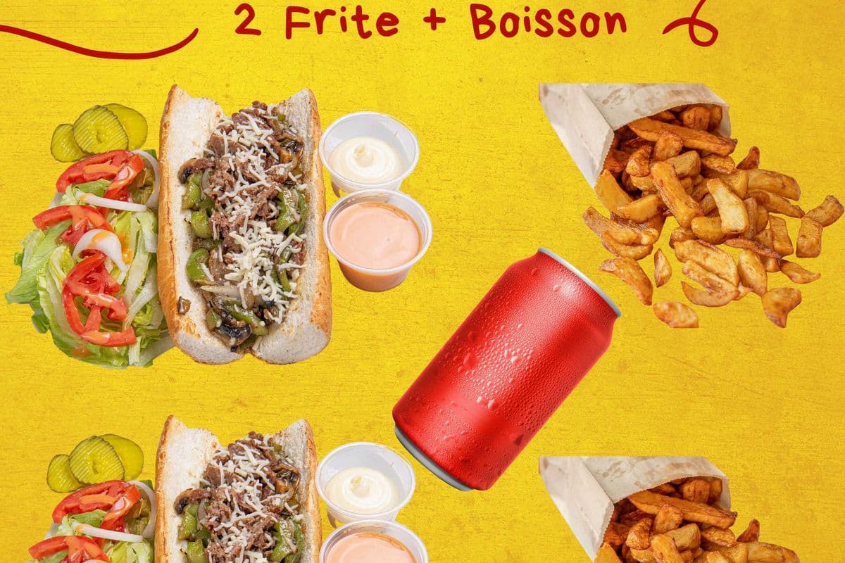 2 Sous-Marins + 2 Frites + Boisson