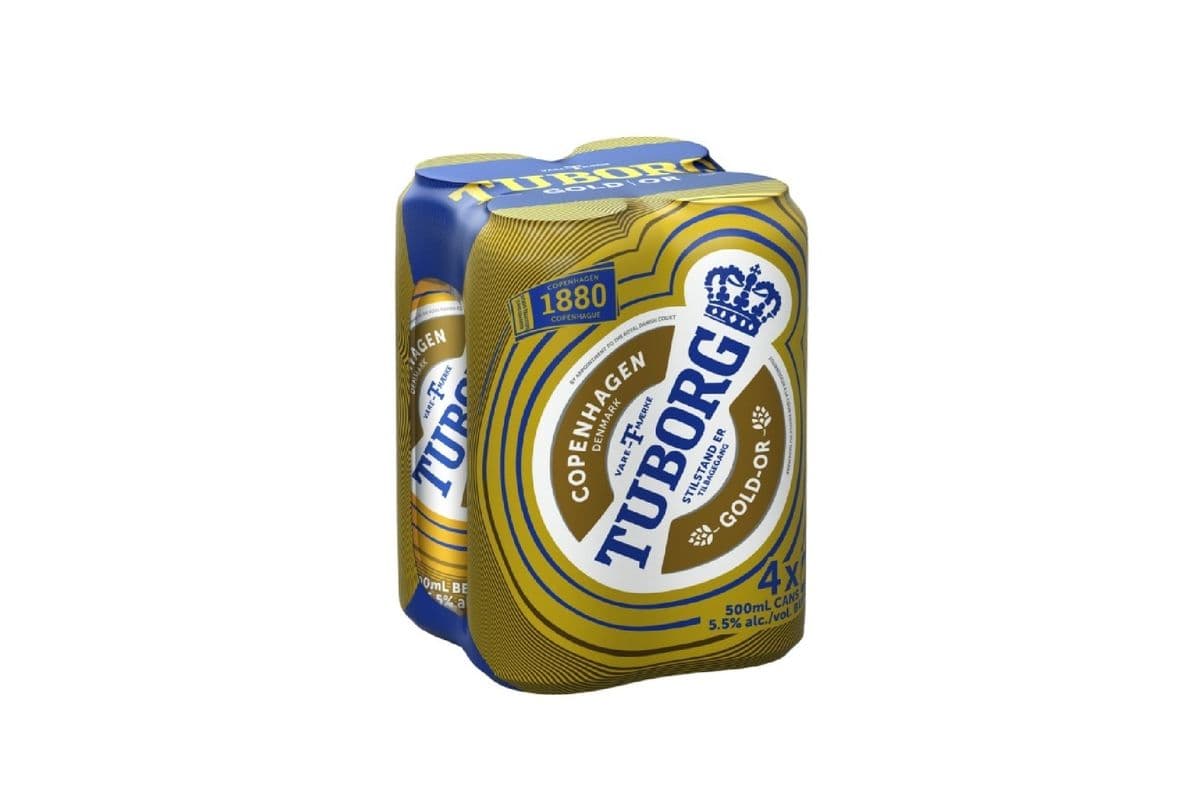 Tuborg Gold 4 can (4 x 500 ml cans)