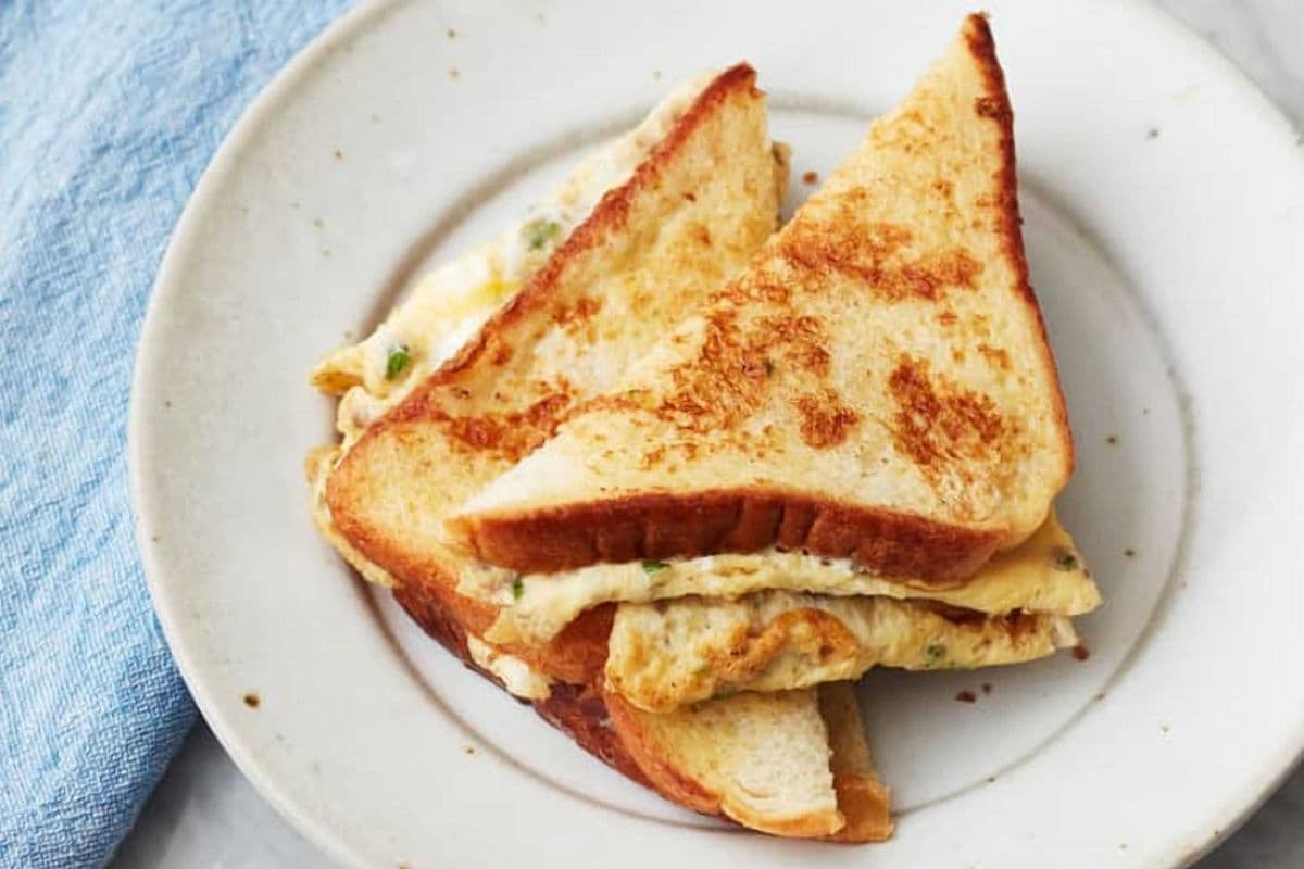 Indian Style Egg Omelette Sandwich
