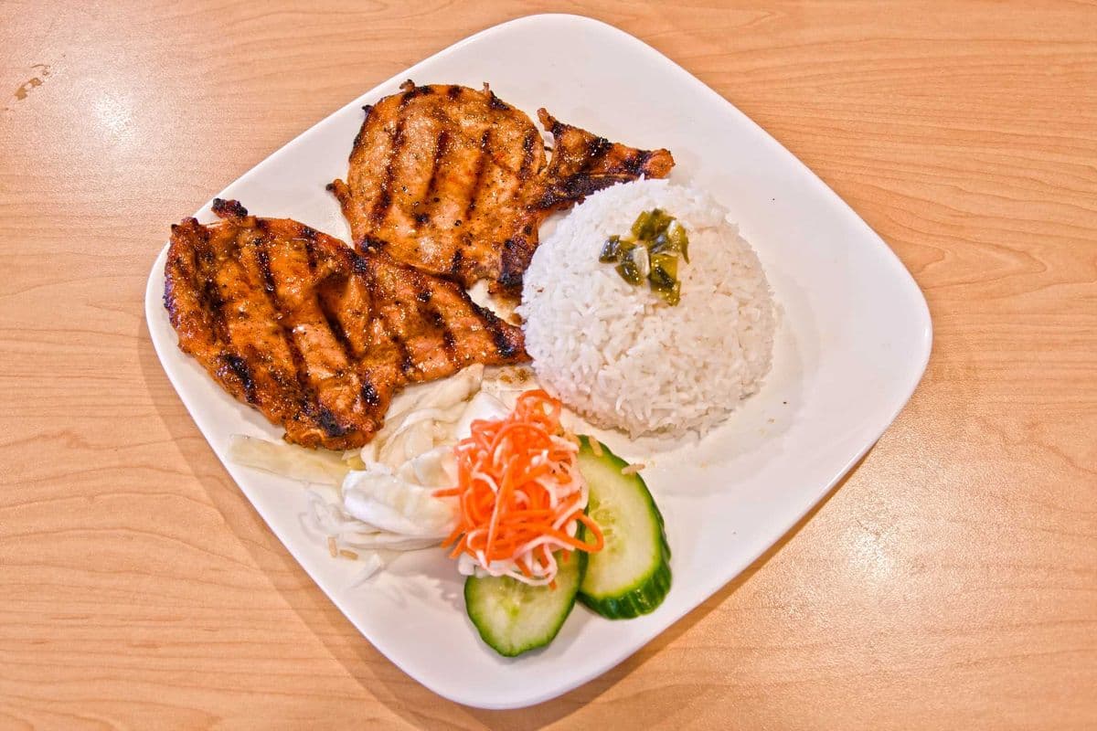 54- Jasmine Rice With Grilled Pork Chop (Dish)