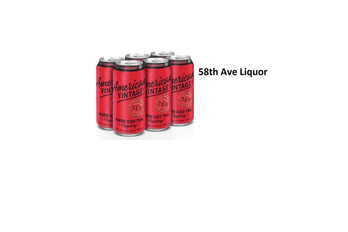 AMERICAN VINTAGE ICED TEA RASPBERRY CANS (1 x 355ML)