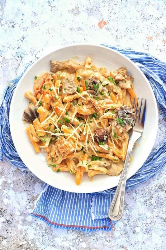 Cajun Chicken and Mushroom Pasta
