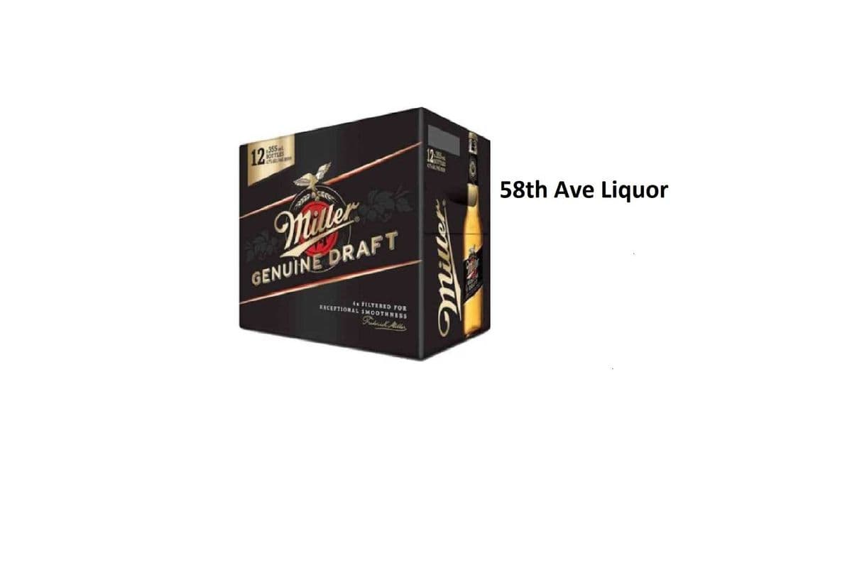 MILLER GENUINE DRAFT 12 BOTTLES (1 x 12x355ML)