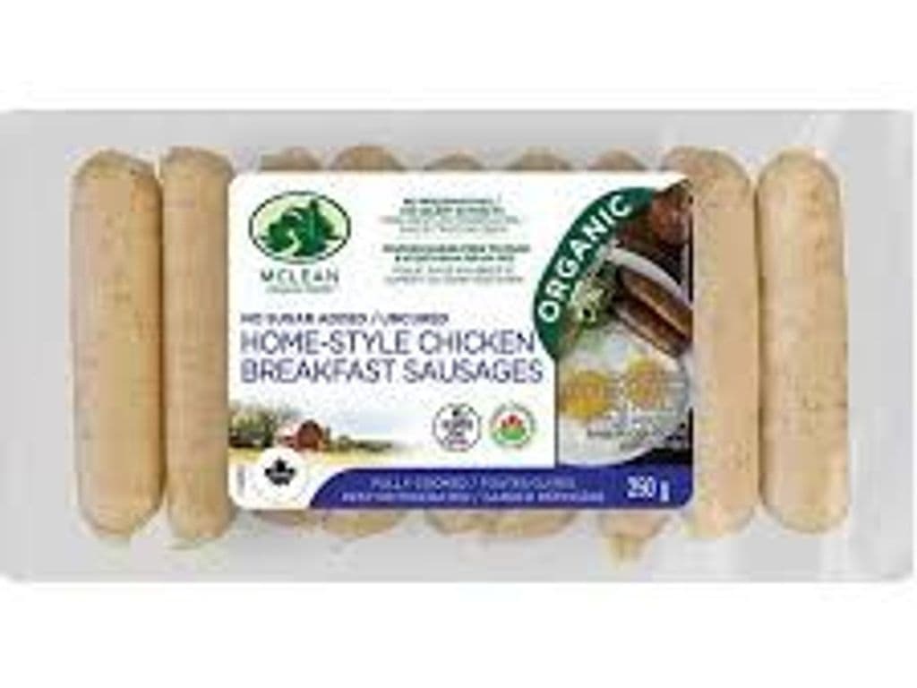 MCLEAN HOME-STYLE CHICKEN BREAKFAST SAUSAGES 250G
