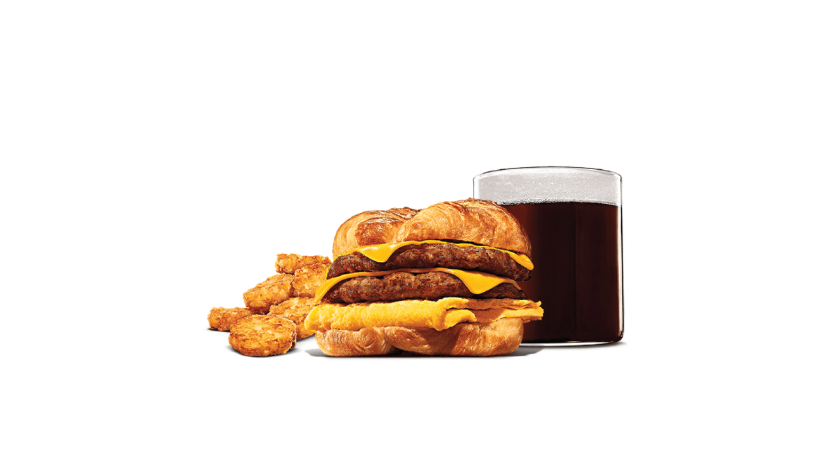 Double Sausage, Egg & Cheese Croissan'wich® Medium Combo