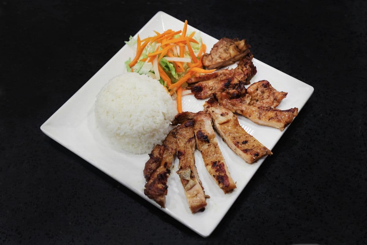59. Grilled Lemongrass Chicken on Rice - Cơm Gà Nướng Xả