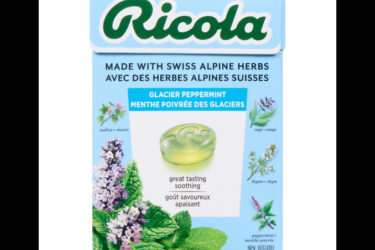 Ricola - Menthe poivrée des glaciers / Glacier Peppermint (18 pastilles)