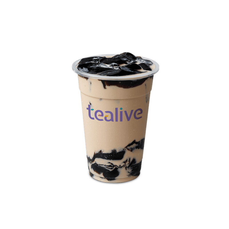 Grass Jelly Roasted Oolong Milk Tea