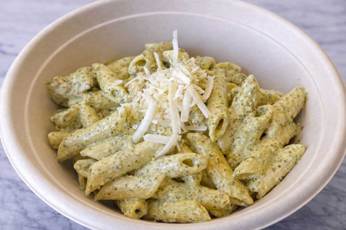 Pesto Chicken Penne Alfredo