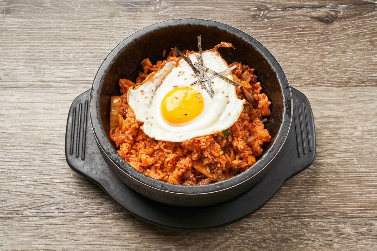 88. Stir-Fried Rice with Kimchi and Beef