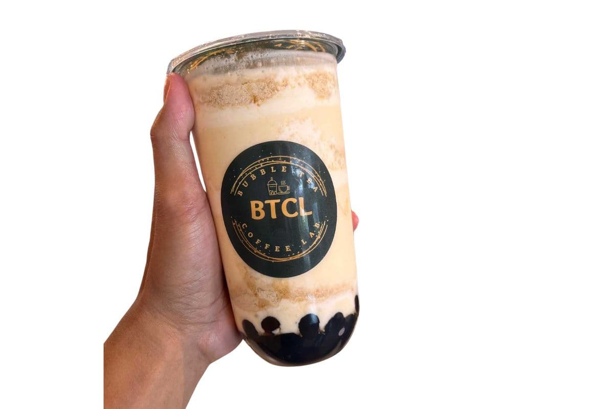 Mango Graham with Black Boba