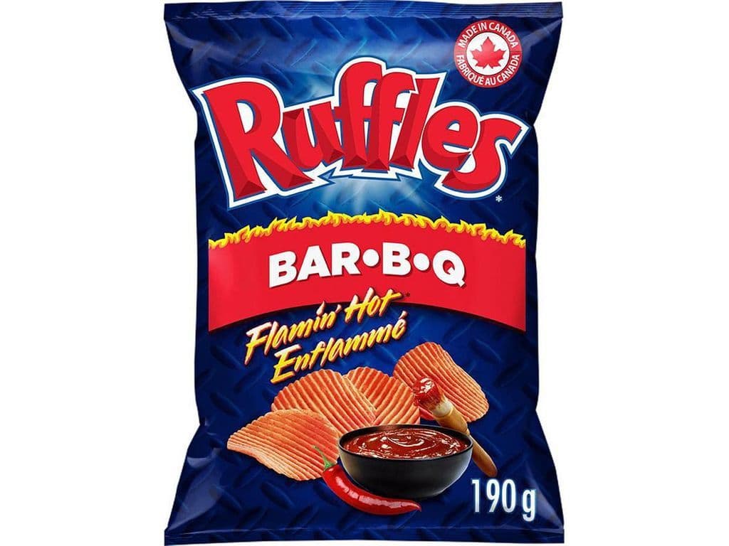 Ruffles Flamin Hot BBQ Potato Chips (190g)