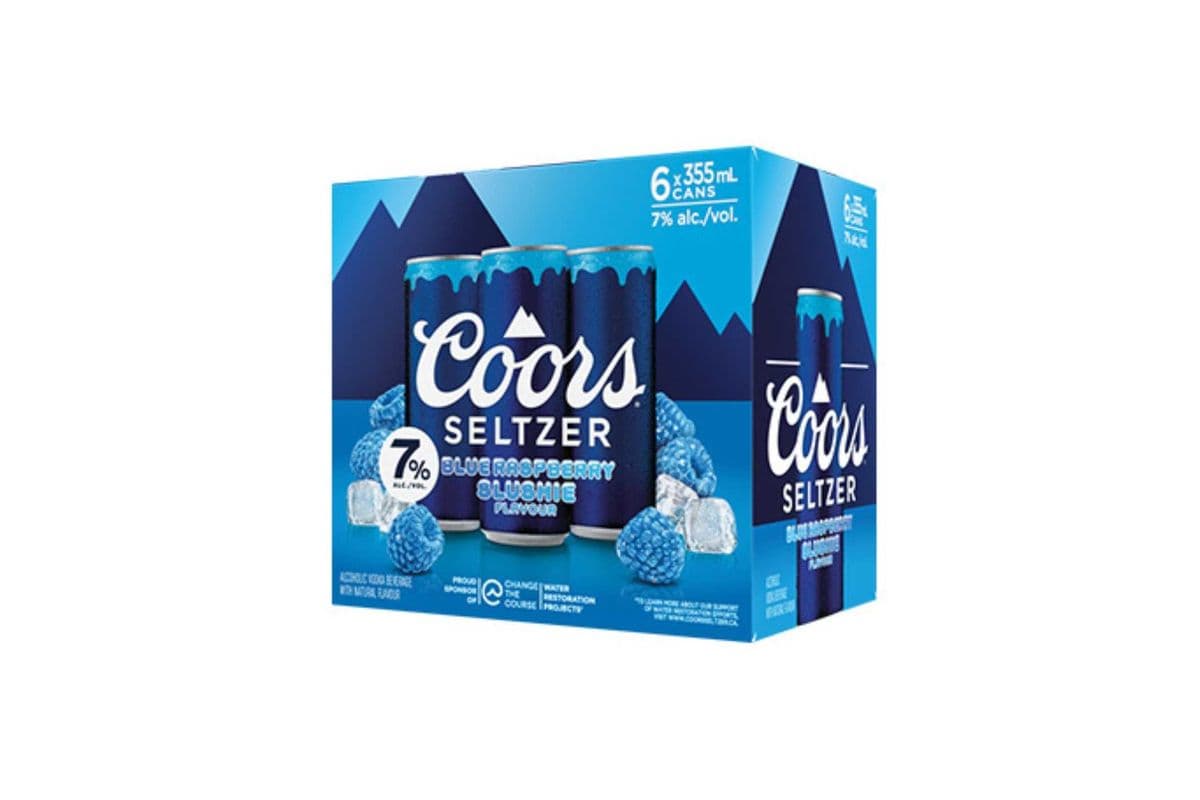 Coors Seltzer Slushie Blue Raspberry (6 x 355ml)
