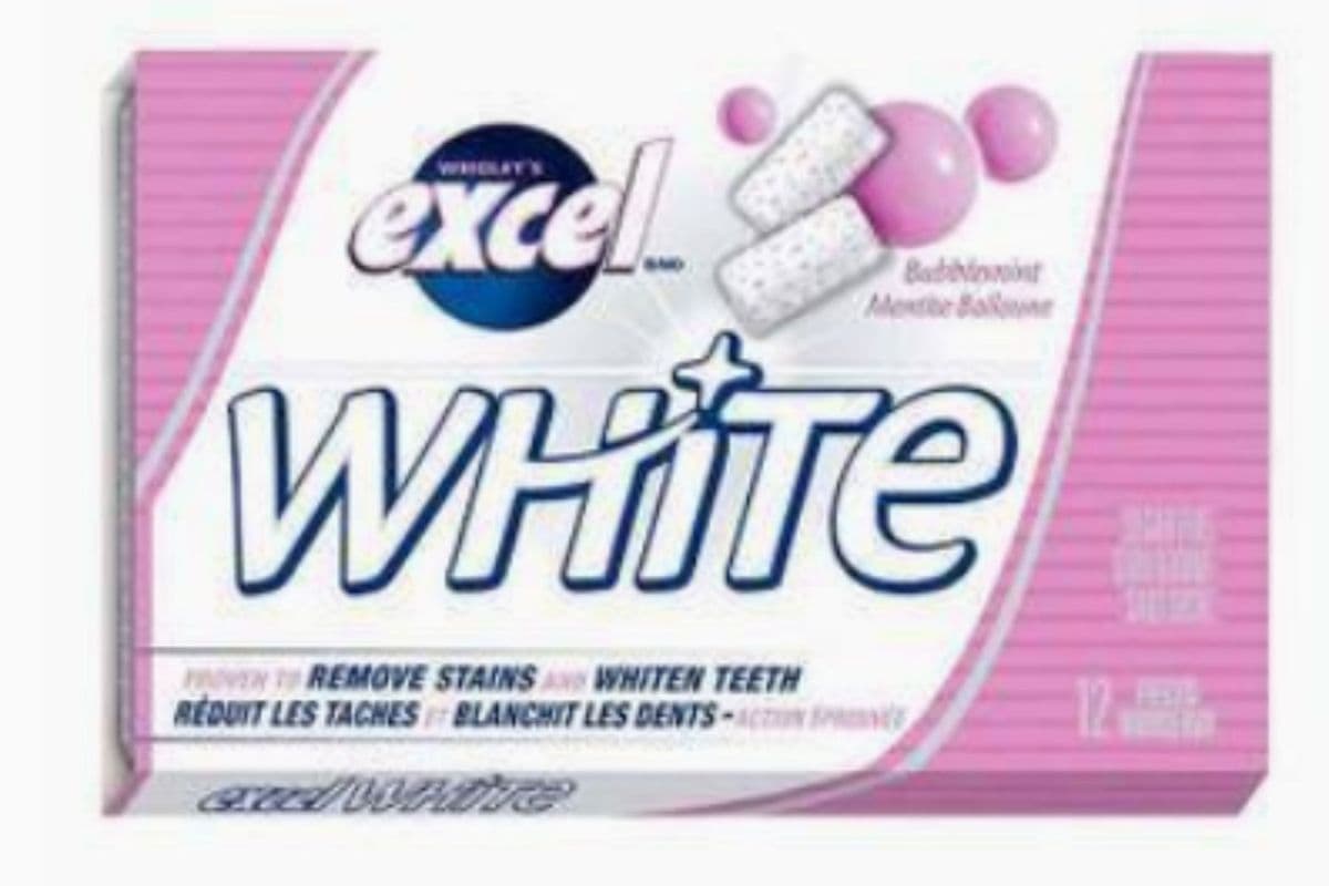 Excel - White Bubble Gum (12 pcs)