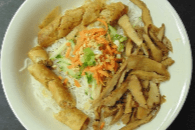 19. Vermicelli with Charbroiled Lemongrass Chicken and Pork Spring Rolls
