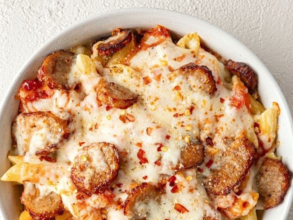 Spicy Baked Ziti with Italian Sausage