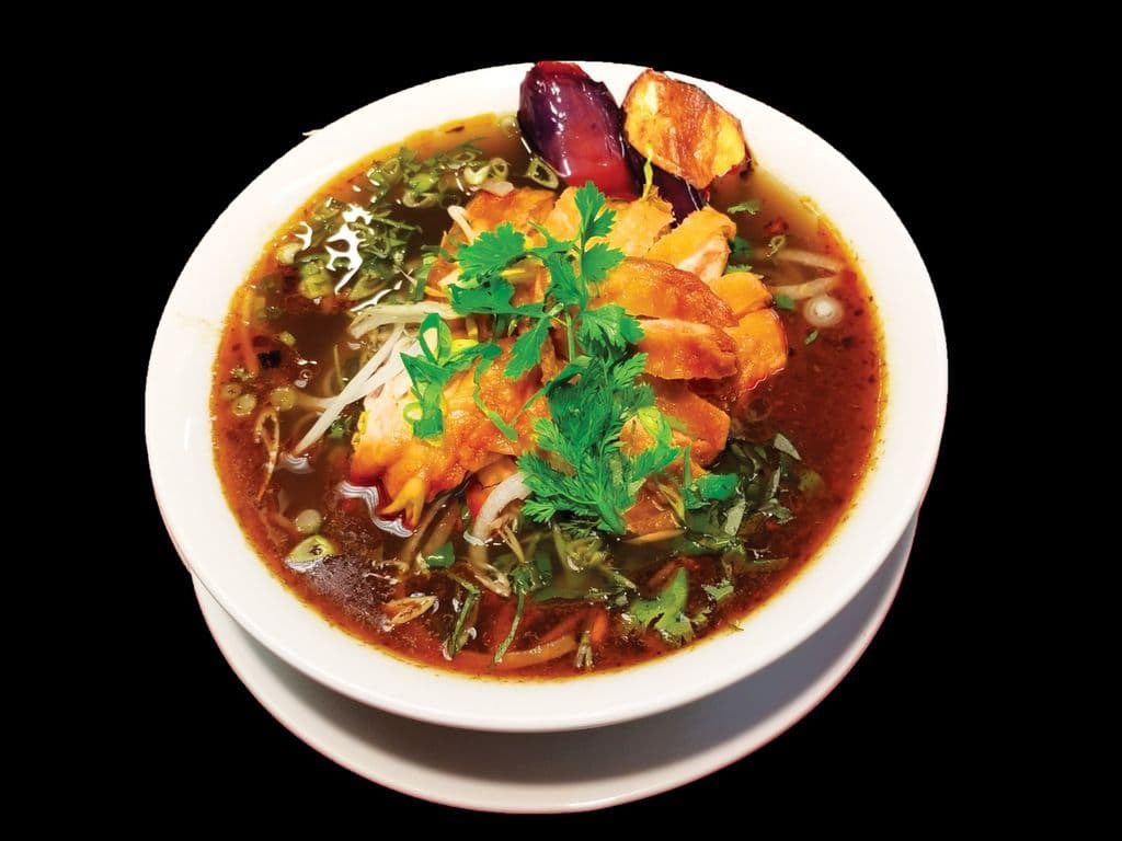 B6. Pho Sate Fried Chicken Noodle Soup