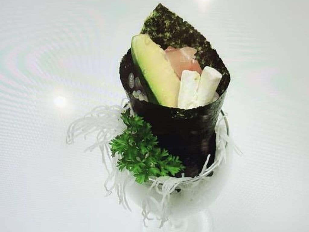 Cheese Salmon Avocado Hand Roll