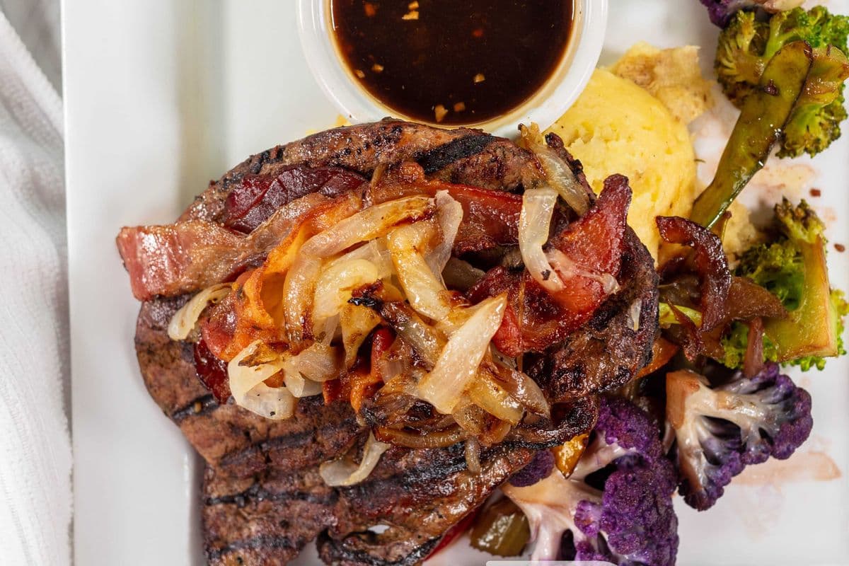 Grilled Liver and Onions