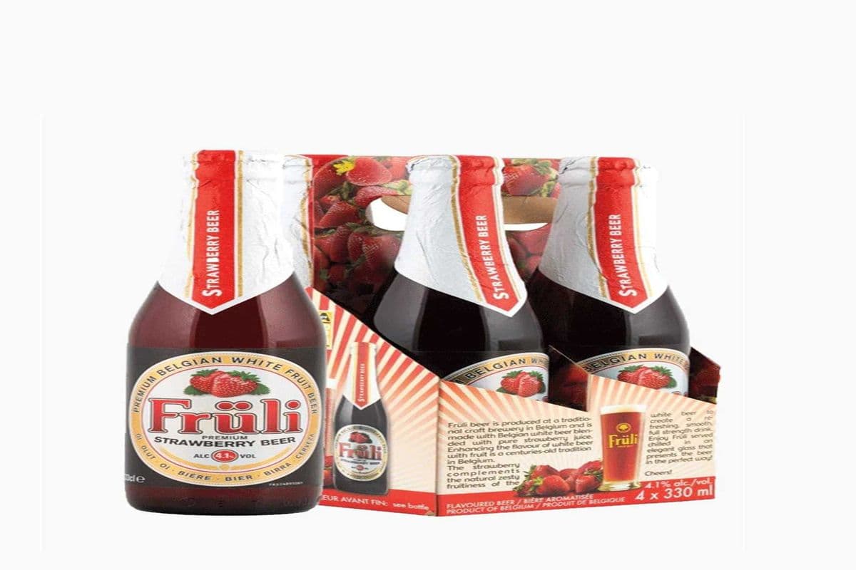 FRULI STRAWBERRY BEER 4 BOTTLES (4 x 330ML)