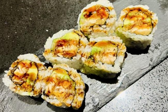 38. Tempura Salmon and Avocado Roll
