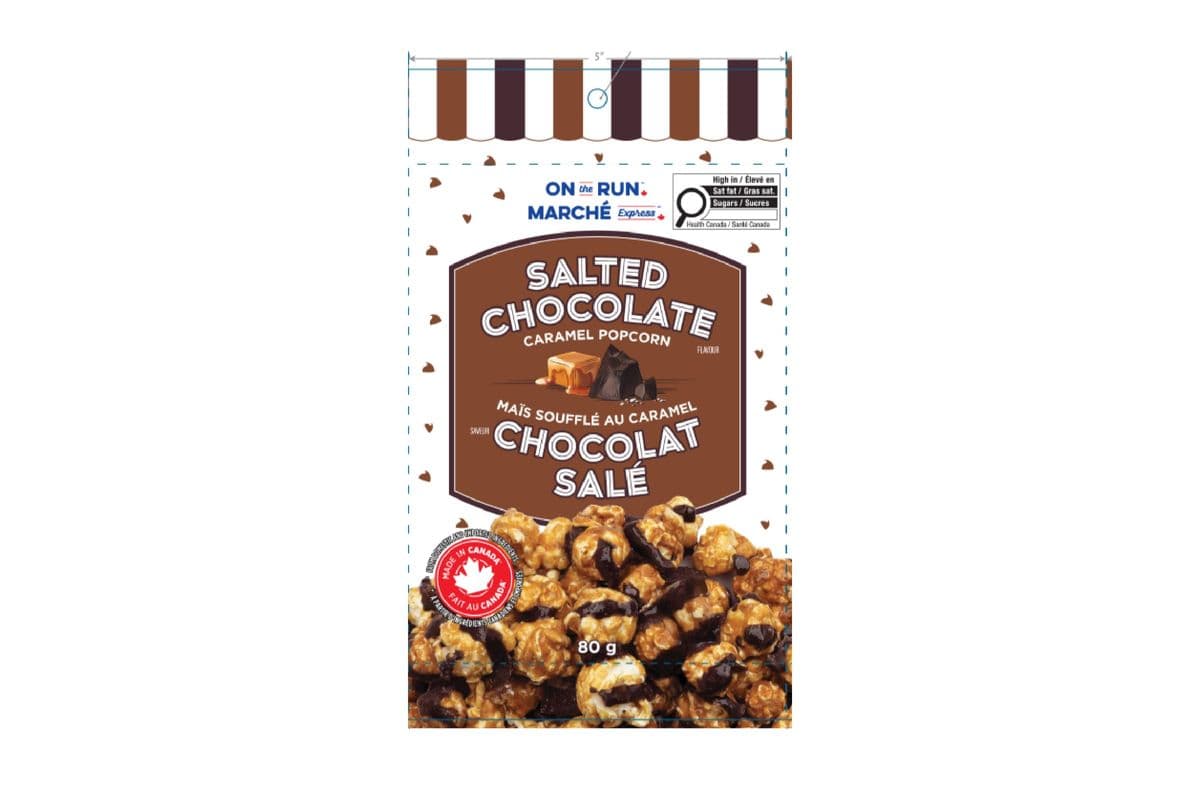Marché Express Maïs Souflé au Caramel Chocolat Salé (80g) 77818 / On The Run Salted Chocolate Caramel Popcorn (80g) 77818