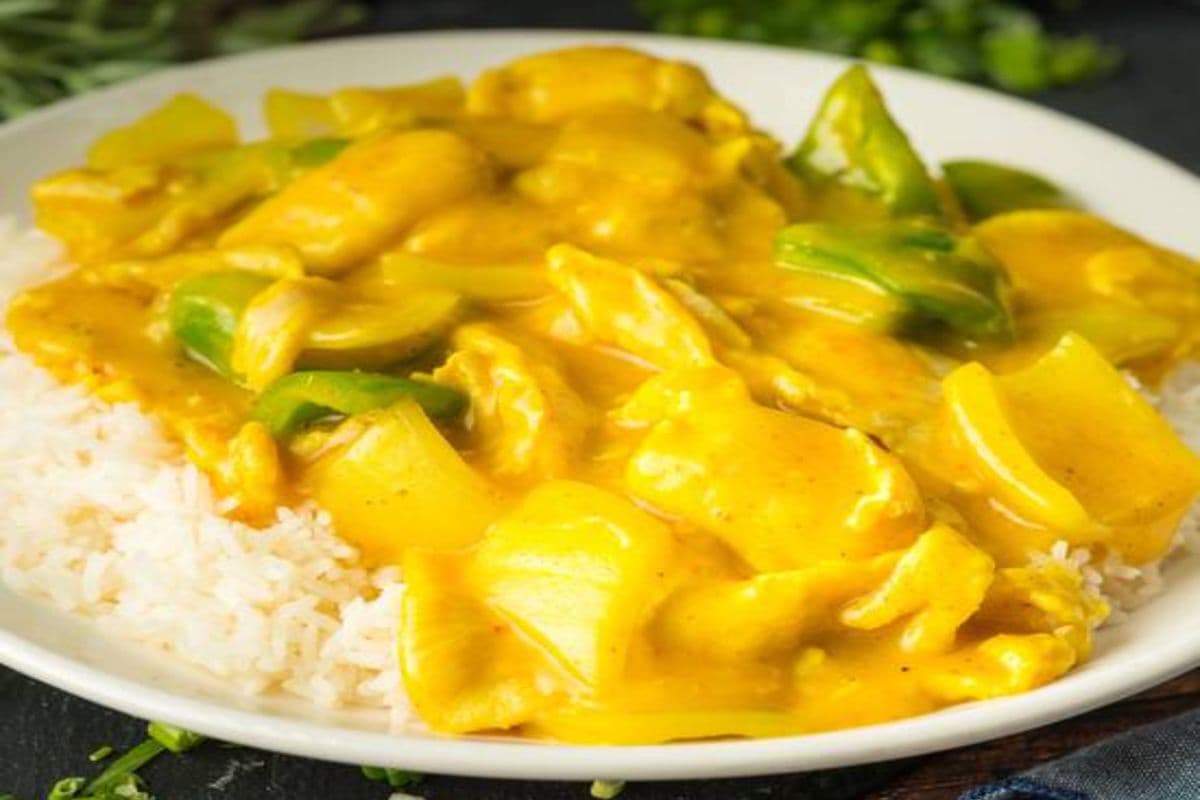 Curry Sliced Chicken on Rice