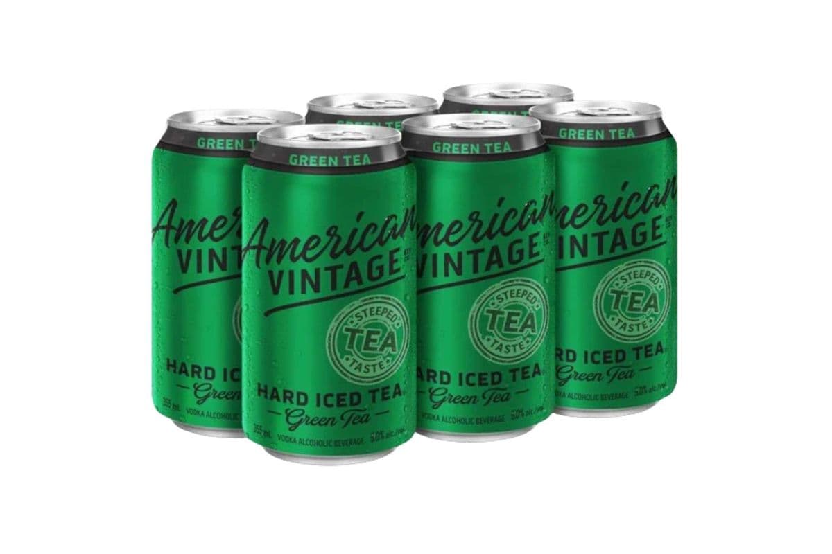 American Vintage Hard Iced Tea Green Tea (6 x 355 ml Cans)