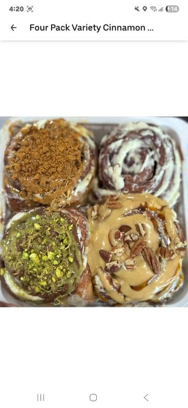 Four Pack Variety Cinnamon Bun